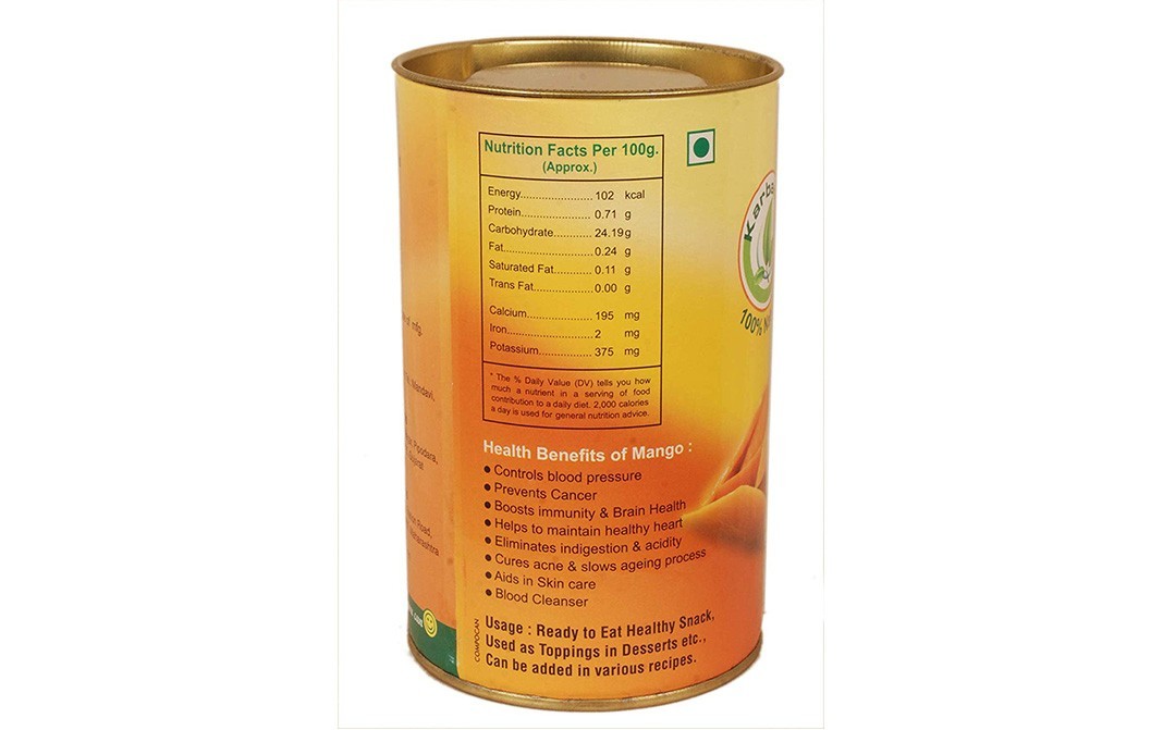 Karbanik Dried Kesar Mango Slices   Tin  500 grams